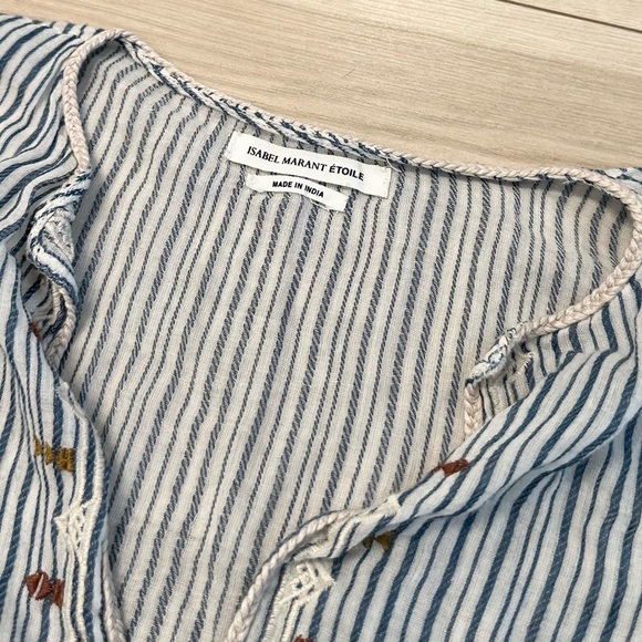 Isabel Marant Etoile Women’s Joy Striped Top Blouse - Picture 3 of 5